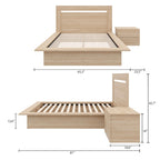 Ensemble de chambre à coucher Malibu 3 pièces avec lit, tête de lit et table de chevet
