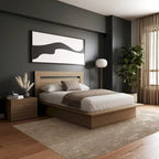 Ensemble de chambre à coucher Malibu 3 pièces avec lit, tête de lit et table de chevet