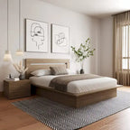 Ensemble de chambre à coucher Malibu 3 pièces avec lit, tête de lit et table de chevet