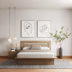 Ensemble de chambre à coucher Malibu 3 pièces avec lit, tête de lit et table de chevet