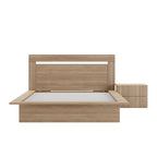 Ensemble de chambre à coucher Malibu 3 pièces avec lit, tête de lit et table de chevet
