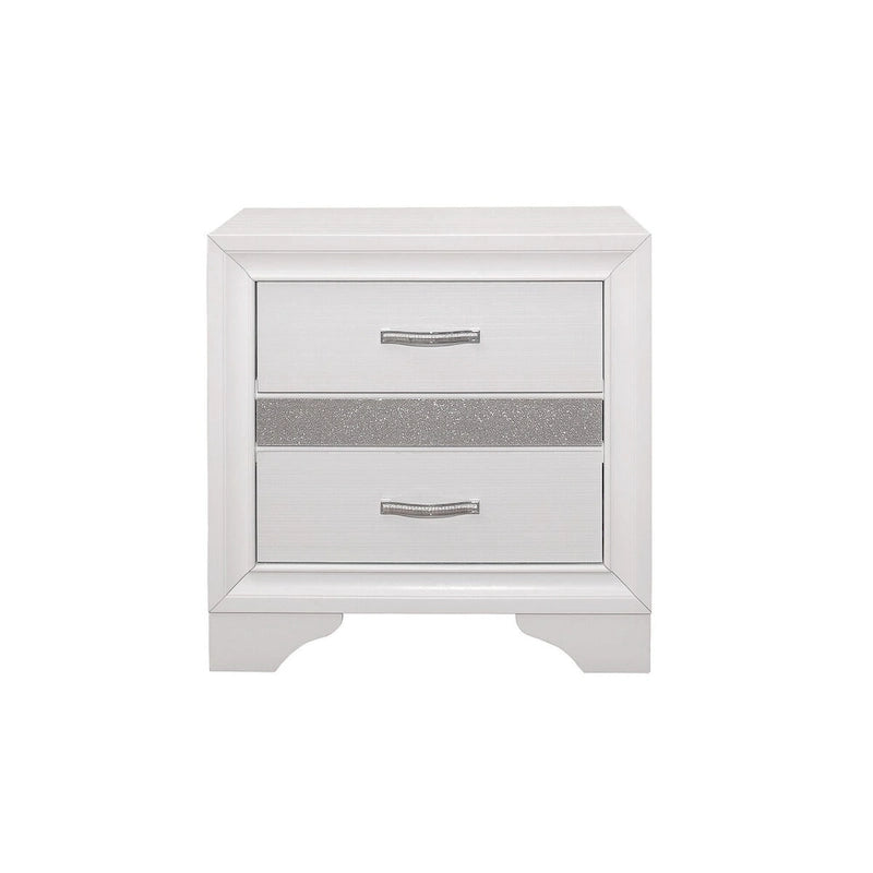 Lit plateforme de rangement Beatrice 4 pièces, moderne, blanc, recouvert de similicuir.