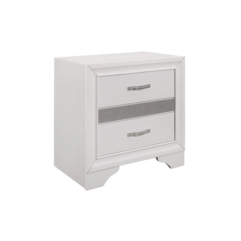 Lit plateforme de rangement Beatrice 4 pièces, moderne, blanc, recouvert de similicuir.