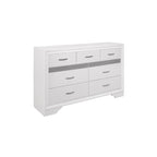 Lit plateforme de rangement Beatrice 4 pièces, moderne, blanc, recouvert de similicuir.