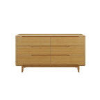 Ensemble de chambre à coucher Dylan 4 pièces avec lit plateforme Queen et commode, couleur dorée