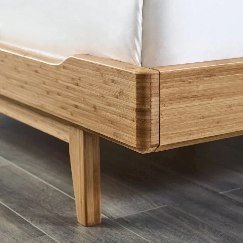 Ensemble de chambre à coucher Dylan 4 pièces avec lit plateforme Queen et commode, couleur dorée