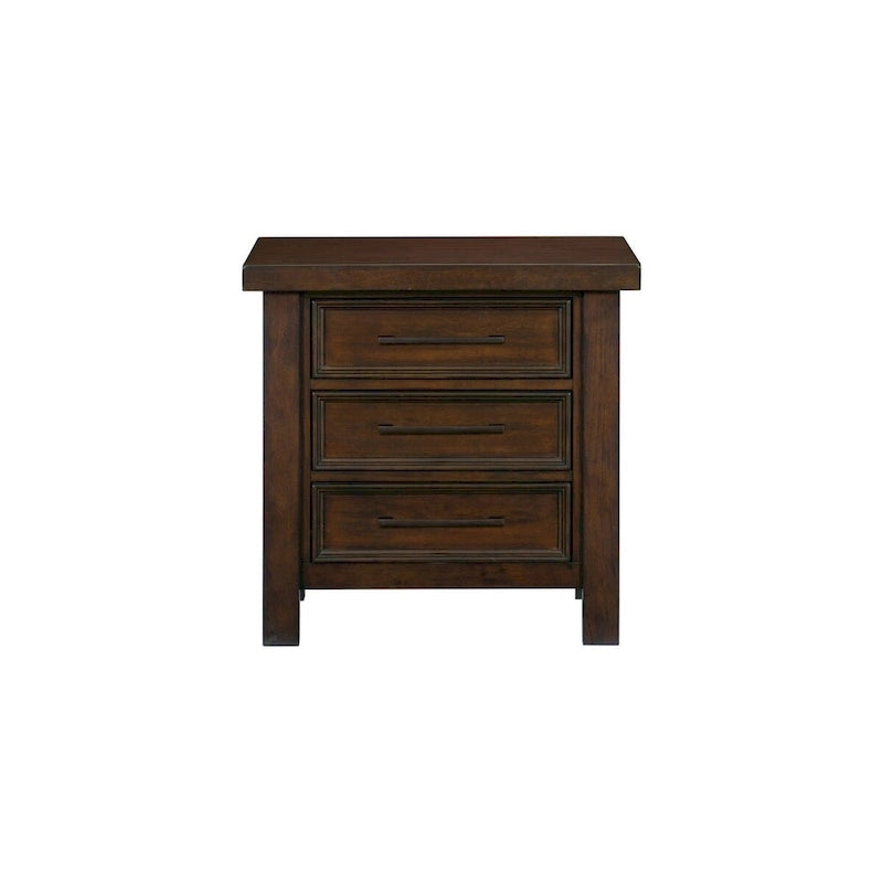 Ensemble de chambre à coucher moderne Salma 5 pièces marron avec plateforme et rangement
