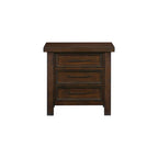Ensemble de chambre à coucher moderne Salma 5 pièces marron avec plateforme et rangement