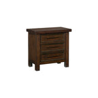 Ensemble de chambre à coucher moderne Salma 5 pièces marron avec plateforme et rangement