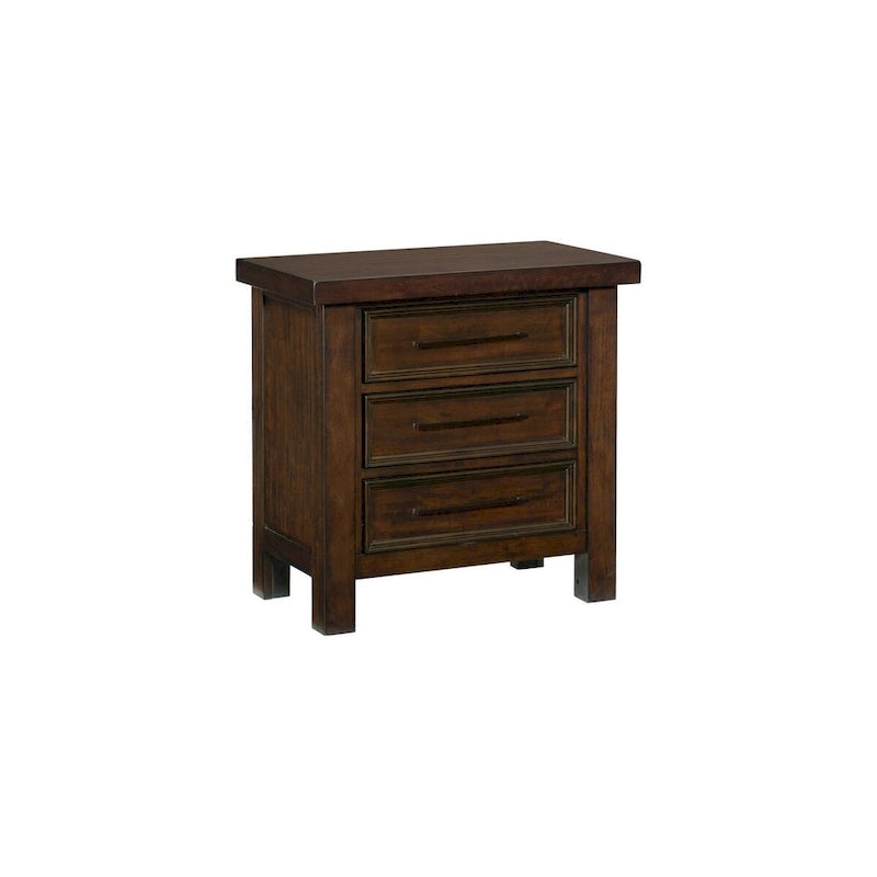 Ensemble de chambre à coucher moderne Salma 5 pièces marron avec plateforme et rangement