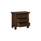 Ensemble de chambre à coucher moderne Salma 5 pièces marron avec plateforme et rangement
