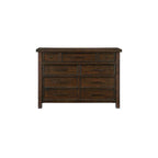Ensemble de chambre à coucher moderne Salma 5 pièces marron avec plateforme et rangement