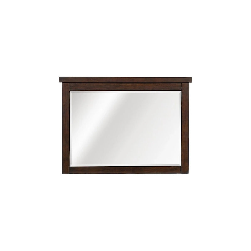 Ensemble de chambre à coucher moderne Salma 5 pièces marron avec plateforme et rangement