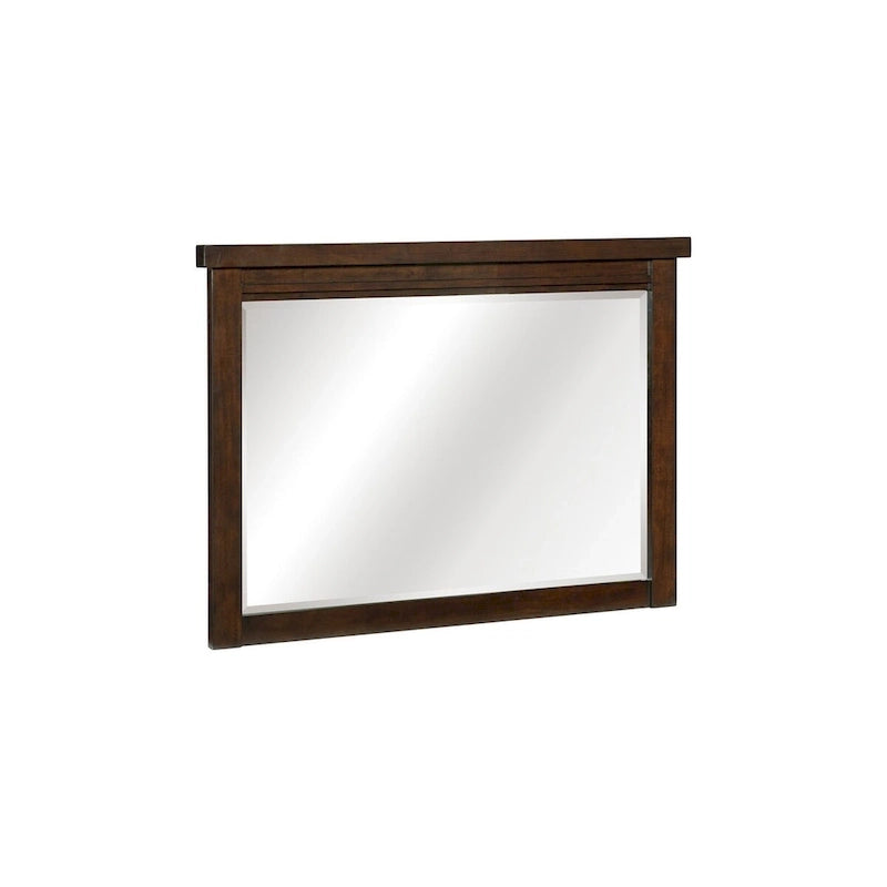 Ensemble de chambre à coucher moderne Salma 5 pièces marron avec plateforme et rangement