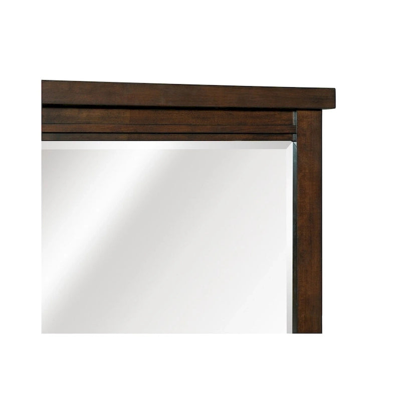 Ensemble de chambre à coucher moderne Salma 5 pièces marron avec plateforme et rangement