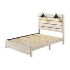 Ensemble de chambre à coucher Edyth 3 pièces avec panneaux LED blancs