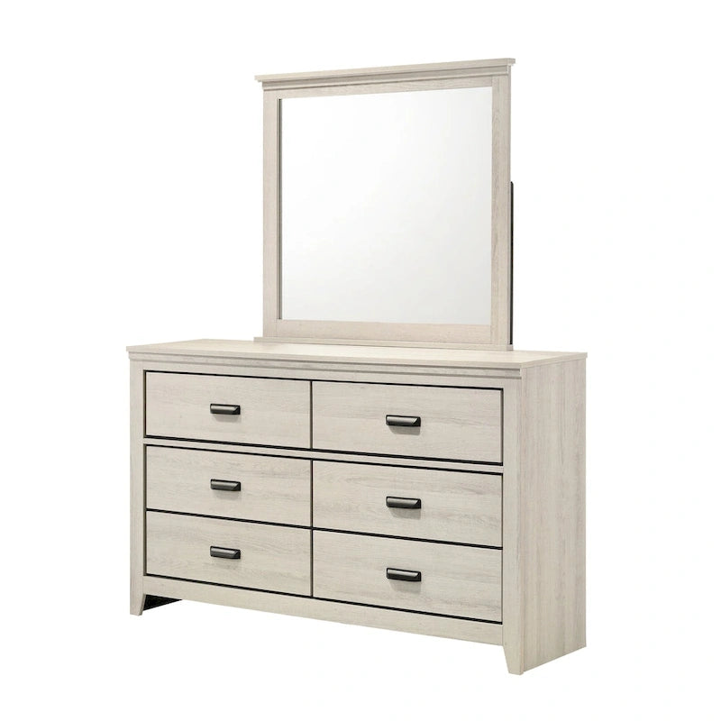 Ensemble de chambre à coucher Edyth 3 pièces avec panneaux LED blancs