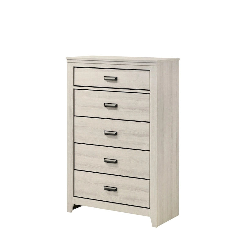 Ensemble de chambre à coucher Edyth 3 pièces avec panneaux LED blancs