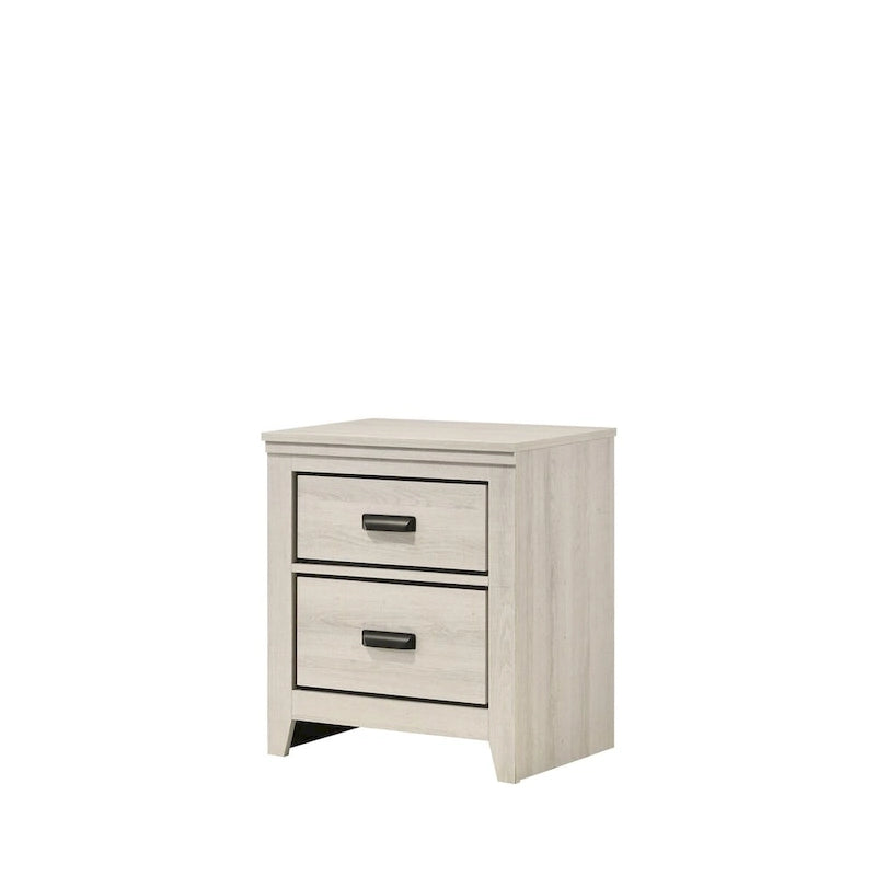Ensemble de chambre à coucher Edyth 4 pièces avec panneaux LED blancs