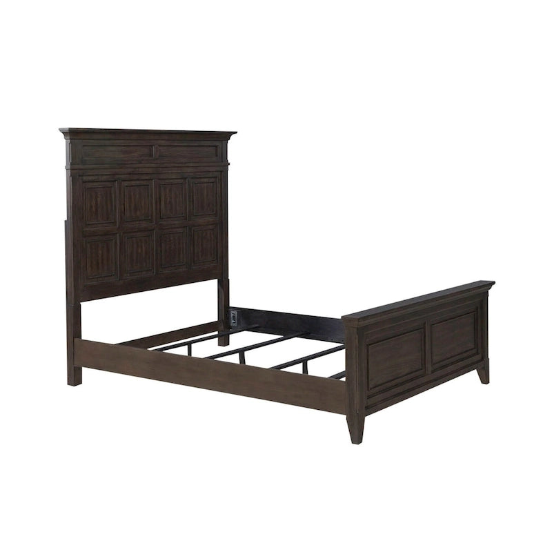 Lit, commode, miroir et table de chevet Paradise Valley Saddle Brown