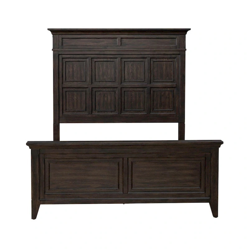 Lit, commode, miroir et table de chevet Paradise Valley Saddle Brown