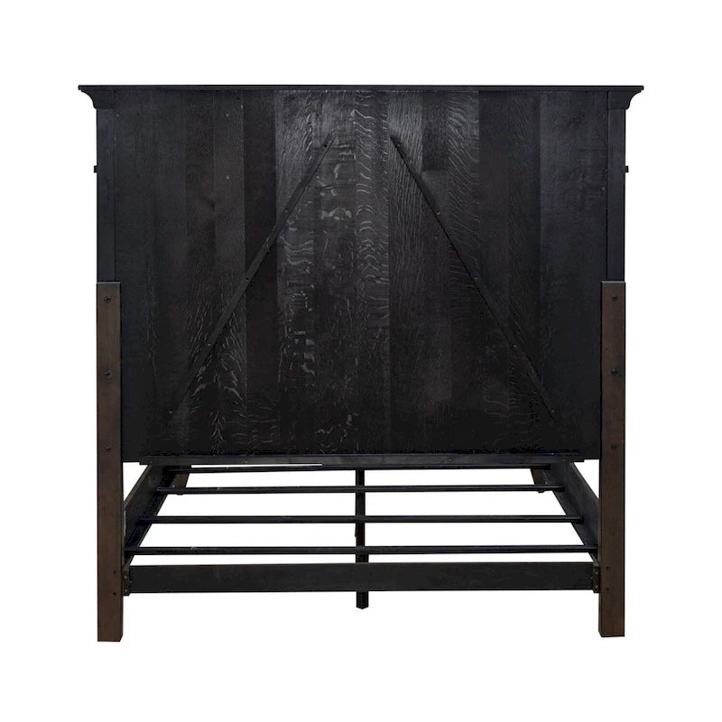 Lit, commode, miroir et table de chevet Paradise Valley Saddle Brown