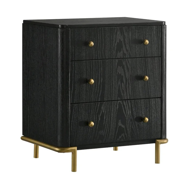 Ensemble de chambre à coucher 4 pièces Anser noir et gris