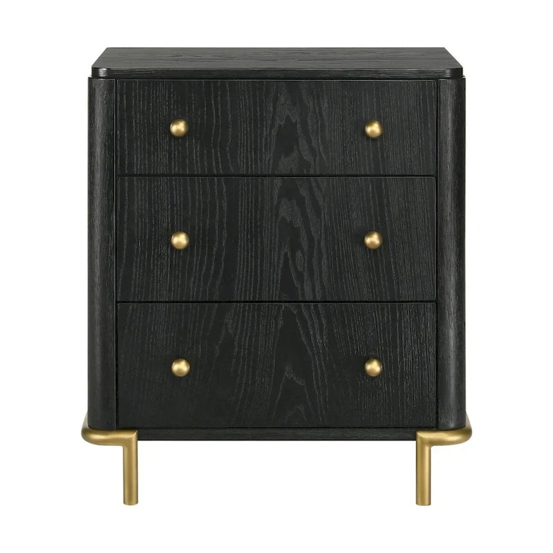 Ensemble de chambre à coucher 4 pièces Anser noir et gris