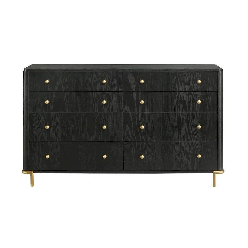 Ensemble de chambre à coucher 4 pièces Anser noir et gris