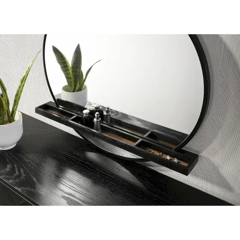 Ensemble de chambre à coucher 4 pièces Anser noir et gris