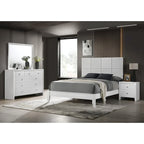 Ensemble de chambre à coucher Sim 4 pièces à panneaux blancs