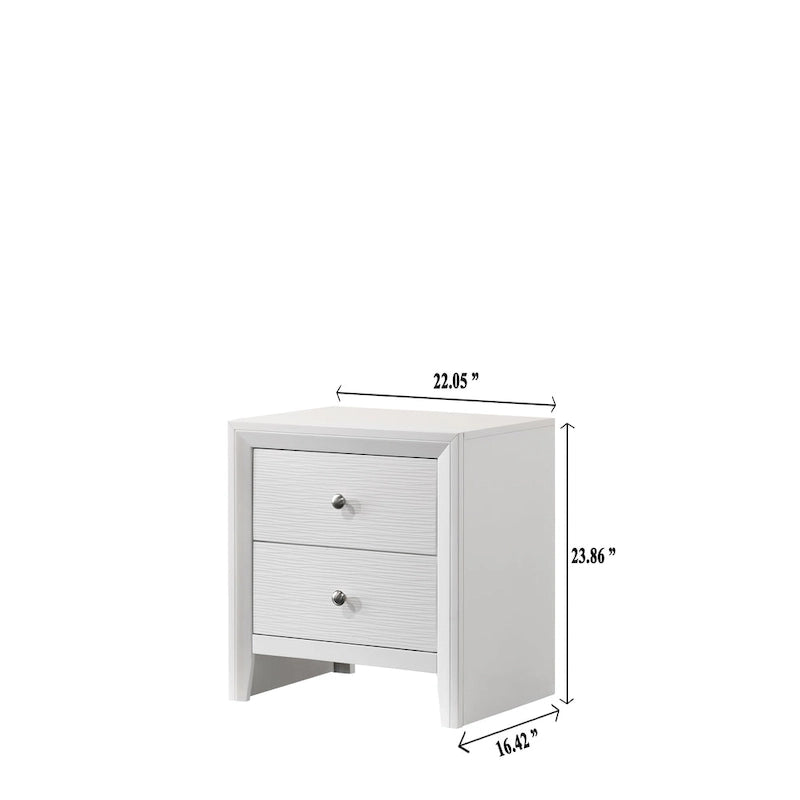 Ensemble de chambre à coucher Sim 4 pièces à panneaux blancs