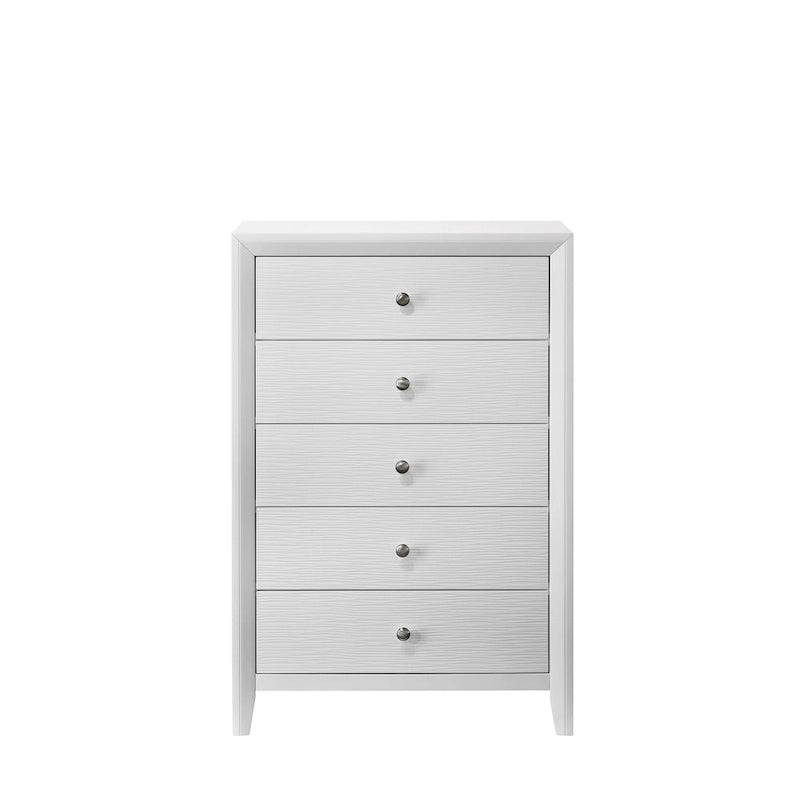 Ensemble de chambre à coucher Sim 4 pièces à panneaux blancs