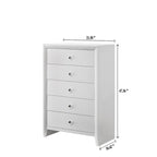 Ensemble de chambre à coucher Sim 4 pièces à panneaux blancs