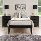 Purcell Bedroom 3-Piece Set with 3-Drawer Nightstands (Set of 2)