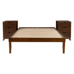 Ensemble de chambre Purcell 3 pièces avec tables de chevet à 3 tiroirs (lot de 2)