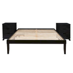Ensemble de chambre Purcell 3 pièces avec tables de chevet à 3 tiroirs (lot de 2)