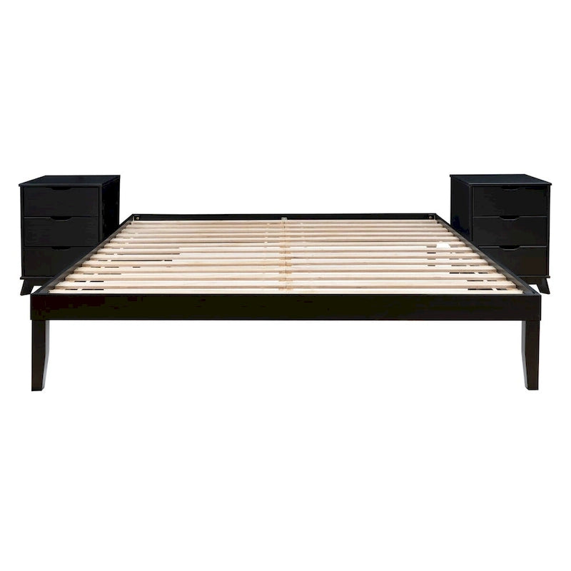 Ensemble de chambre Purcell 3 pièces avec tables de chevet à 3 tiroirs (lot de 2)