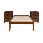 Ensemble de chambre Purcell 3 pièces avec tables de chevet à 3 tiroirs (lot de 2)