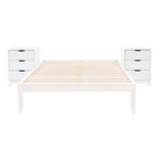 Ensemble de chambre Purcell 3 pièces avec tables de chevet à 3 tiroirs (lot de 2)