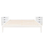 Ensemble de chambre Purcell 3 pièces avec tables de chevet à 3 tiroirs (lot de 2)