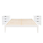 Ensemble de chambre Purcell 3 pièces avec tables de chevet à 3 tiroirs (lot de 2)