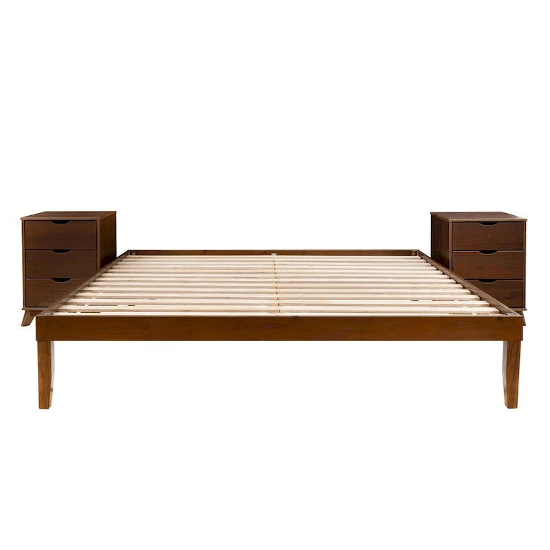 Ensemble de chambre Purcell 3 pièces avec tables de chevet à 3 tiroirs (lot de 2)