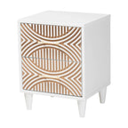 Ensemble de chambre à coucher Louetta Coastal blanc sculpté contrastant 3/4 pièces (Plusieurs tailles de lit)