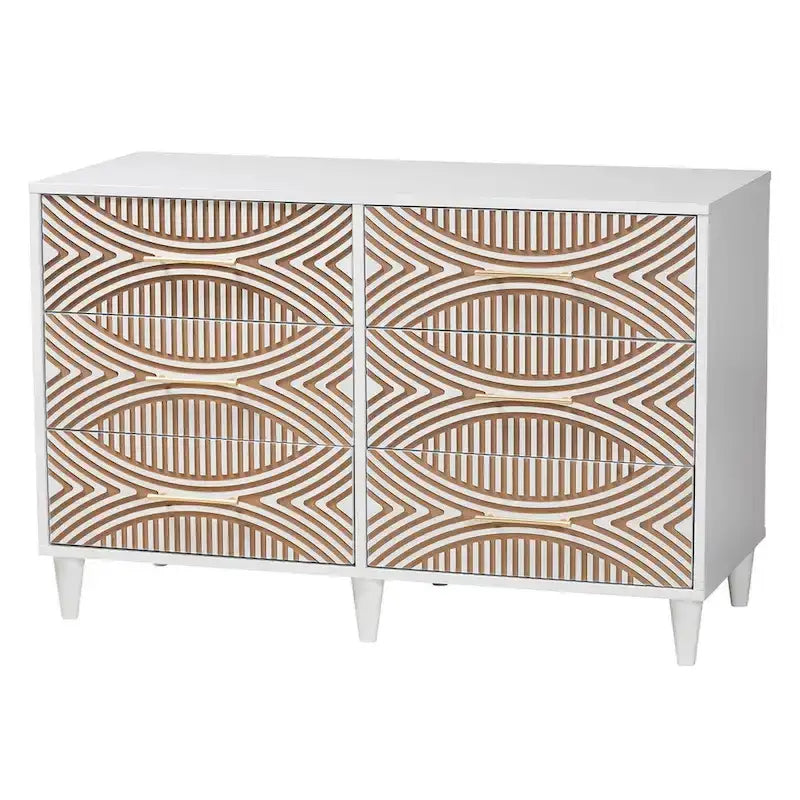 Ensemble de chambre à coucher Louetta Coastal blanc sculpté contrastant 3/4 pièces (Plusieurs tailles de lit)