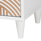 Ensemble de chambre à coucher Louetta Coastal blanc sculpté contrastant 3/4 pièces (Plusieurs tailles de lit)