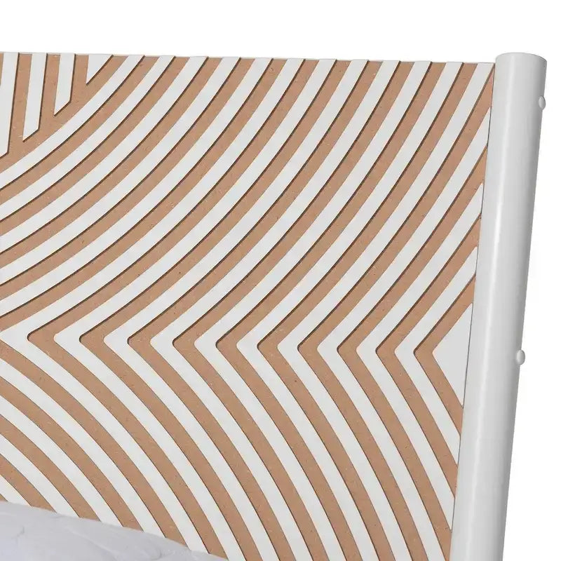 Ensemble de chambre à coucher Louetta Coastal blanc sculpté contrastant 3/4 pièces (Plusieurs tailles de lit)