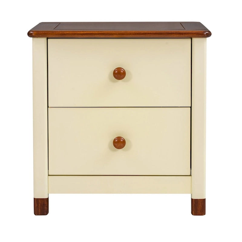 Ensemble de chambre à coucher 3 pièces comprenant un lit plateforme double, une table de chevet et une commode de rangement, blanc et gris.