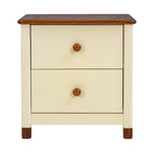 Ensemble de chambre à coucher 3 pièces comprenant un lit plateforme double, une table de chevet et une commode de rangement, blanc et gris.