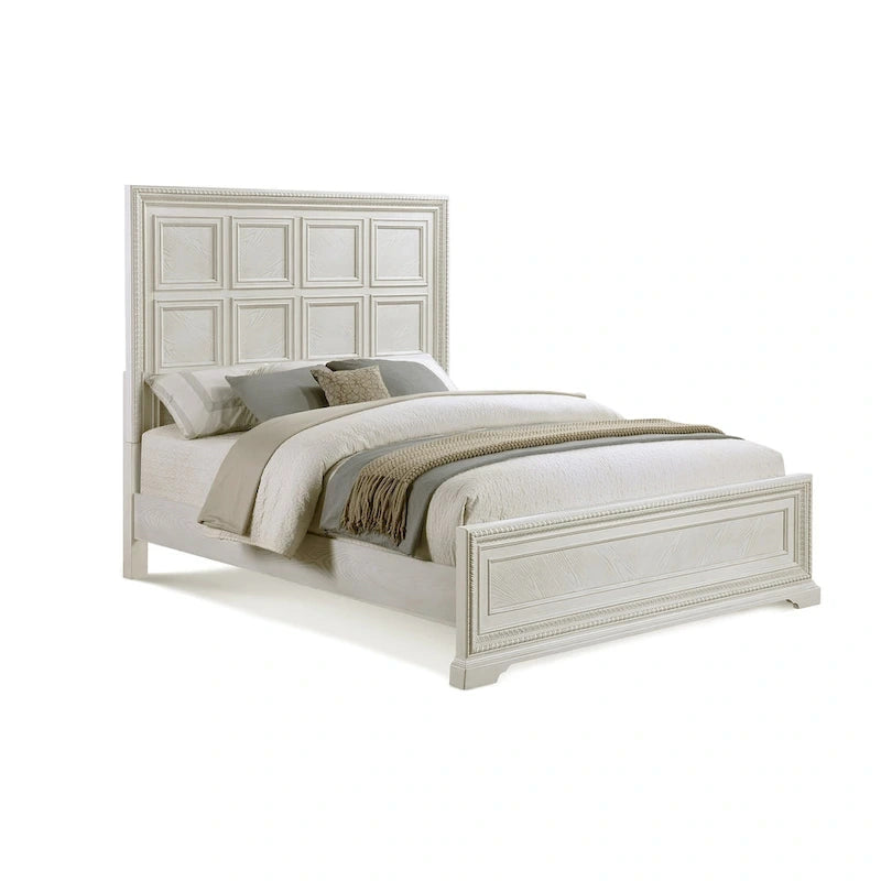 Ensemble de chambre à coucher Oliver 5 pièces à panneaux crème